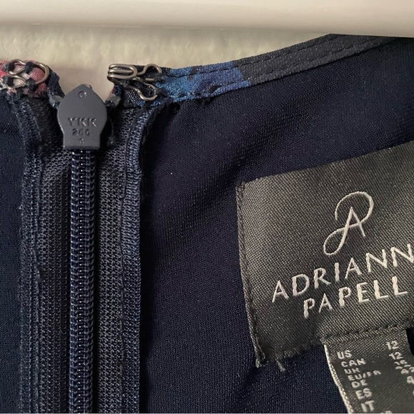 🎉HP🎉 NWOT Adrianna Papell FLORAL-PRINT CROPPED JUMPSUIT WITH CHIFFON OVERLAY - Picture 12 of 12